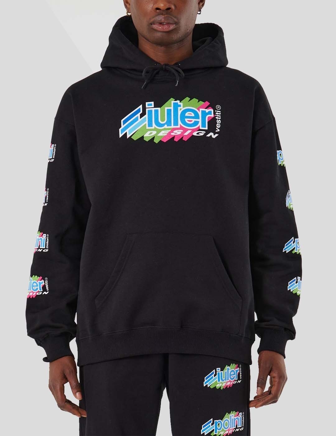 UTER x polini paddock hoodie nero